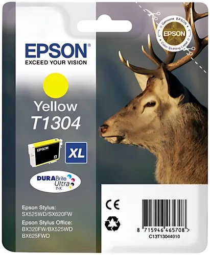 Epson C13T13044012/T1304 Tintenpatrone gelb XL, 1.005 Seiten 10,1ml