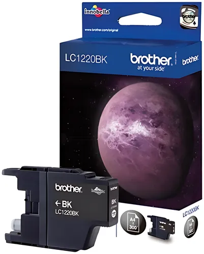 Brother LC-1220BK Tintenpatrone schwarz, 300 Seiten ISO/IEC 24711