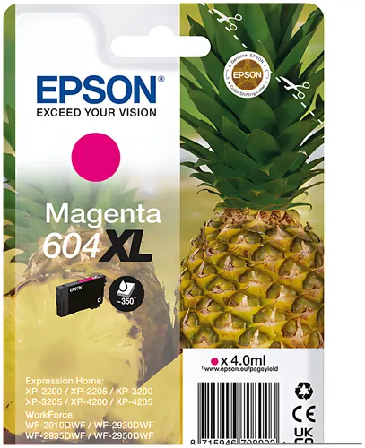 Epson C13T10H34010/604XL Tintenpatrone magenta High-Capacity, 350 Seiten 4ml