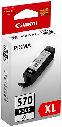 Canon 0318C001/PGI-570PGBKXL Tintenpatrone schwarz High-Capacity pigmentiert, 500 Seiten ISO/IEC 24711 22,2ml