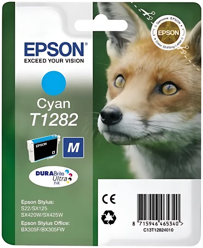 Epson C13T12824012/T1282 Tintenpatrone cyan, 175 Seiten 3,5ml