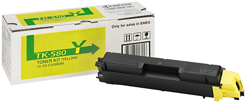 Kyocera 1T02KTANL0/TK-580Y Toner gelb, 2.800 Seiten ISO/IEC 19798