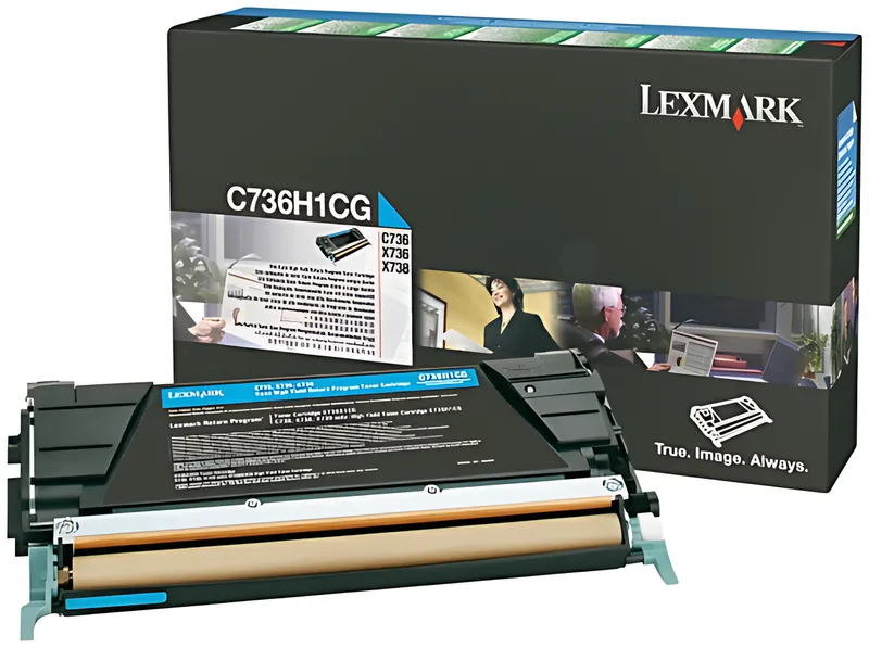 Lexmark C736H1CG Toner-Kit cyan return program, 10.000 Seiten ISO/IEC 19798