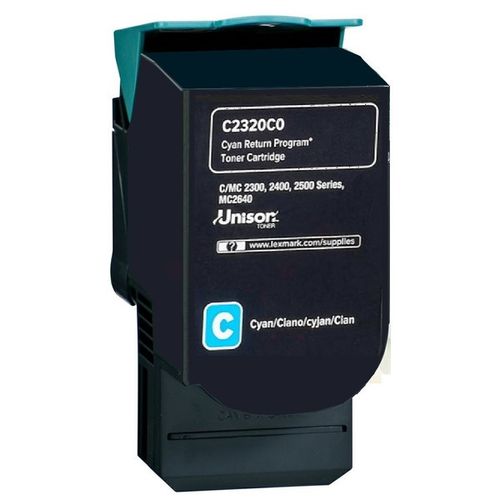 Lexmark C232HC0 Toner-Kit cyan return program, 2.300 Seiten ISO/IEC 19752