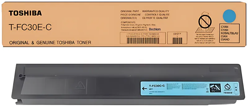 Toshiba 6AG00004447/T-FC30EC Toner cyan, 33.600 Seiten/6%