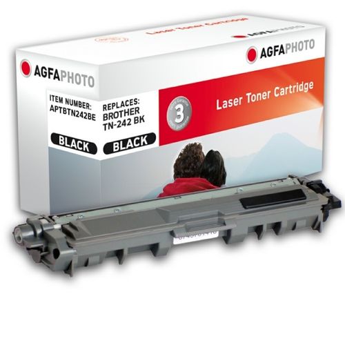 AgfaPhoto APTBTN242BE Toner-Kit schwarz, 2.500 Seiten 65 Gramm (ersetzt Brother TN242BK)