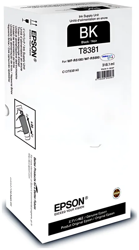 Epson C13T838140/T8381 Tintenpatrone schwarz, 20.000 Seiten 318.1ml