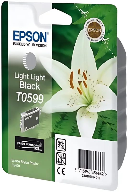 Epson C13T05994010/T0599 Tintenpatrone schwarz hell hell, 520 Seiten 13ml