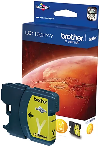 Brother LC-1100HYY Tintenpatrone gelb High-Capacity, 750 Seiten ISO/IEC 24711 10.1ml