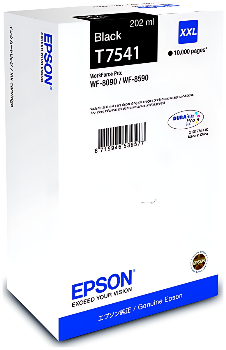 Epson C13T75414N/T7541 Tintenpatrone schwarz, 10.000 Seiten ISO/IEC 24711 202ml