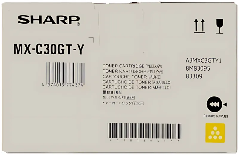 Sharp MXC-30GTY Toner-Kit gelb, 6.000 Seiten ISO/IEC 19752