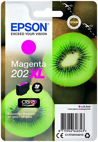 Epson C13T02H34010/202XL Tintenpatrone magenta High-Capacity, 650 Seiten 8,5ml