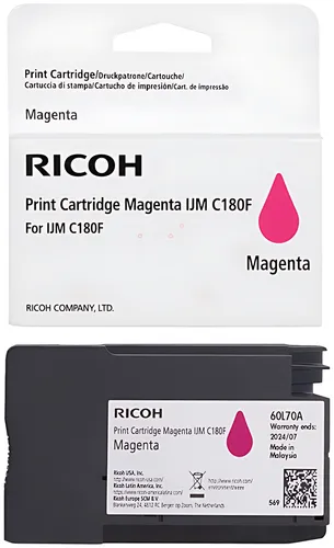 Ricoh 408519 Tintenpatrone magenta, 1.600 Seiten ISO/IEC 19752