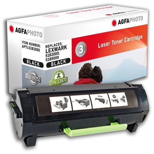 AgfaPhoto APTL51B2000 Toner-Kit, 2.500 Seiten 70 Gramm (ersetzt Lexmark 51B2000)