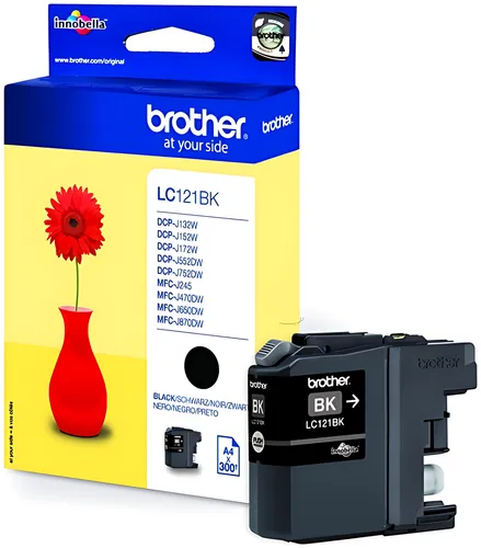 Brother LC-121BK Tintenpatrone schwarz, 300 Seiten ISO/IEC 24711 7.1ml