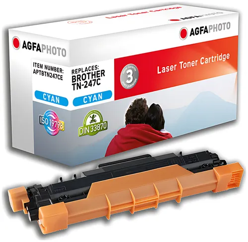 AgfaPhoto APTBTN247CE Toner-Kit cyan, 2.300 Seiten 60 Gramm (ersetzt Brother TN247C)