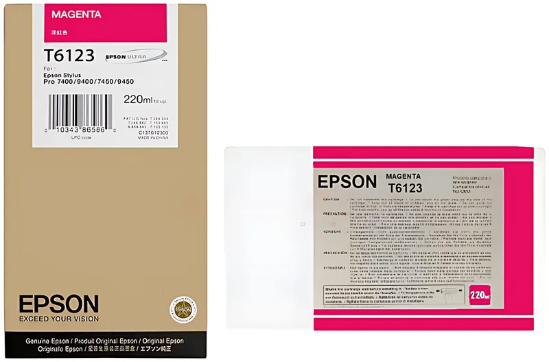 Epson C13T612300/T6123 Tintenpatrone magenta 220ml