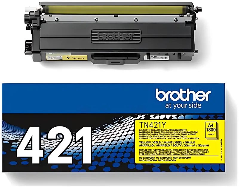 Brother TN-421Y Toner-Kit gelb, 1.800 Seiten ISO/IEC 19752