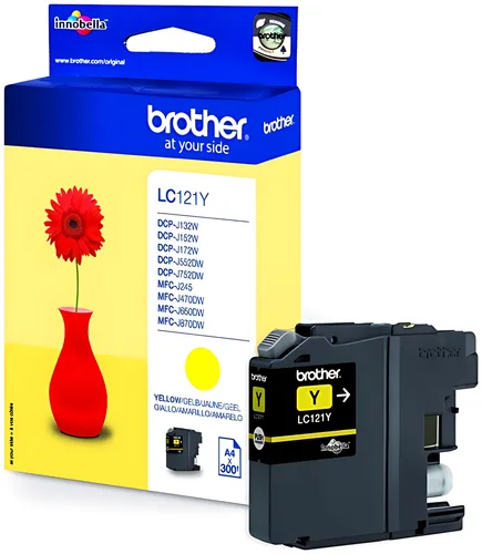 Brother LC-121Y Tintenpatrone gelb, 300 Seiten ISO/IEC 24711 3.9ml