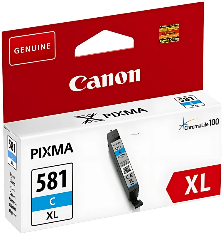 Canon 2049C001/CLI-581CXL Tintenpatrone cyan High-Capacity, 515 Seiten ISO/IEC 19752 170 Fotos 8.3ml