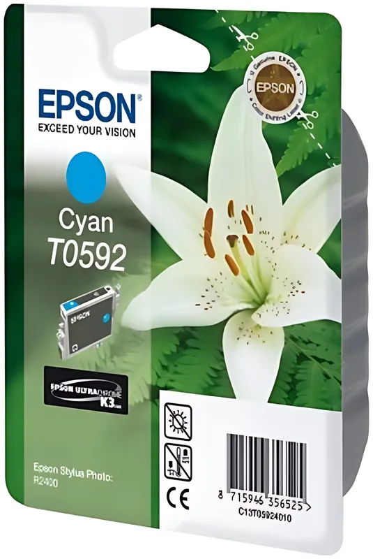 Epson C13T05924010/T0592 Tintenpatrone cyan, 520 Seiten 13ml