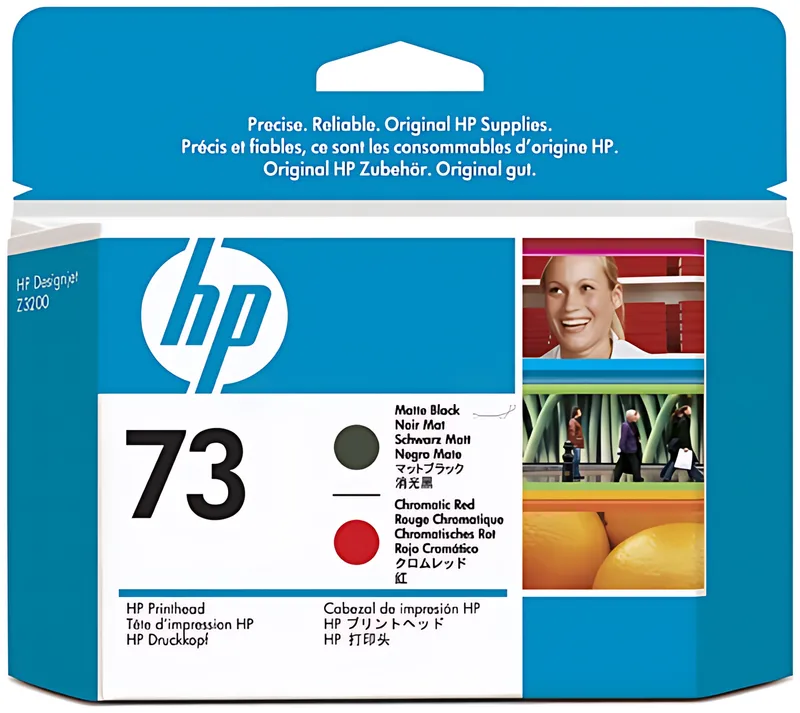 HP CD949A/73 Druckkopf schwarz matt +chrom. rot 130ml