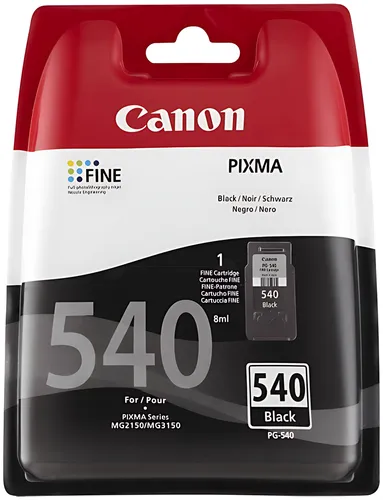 Canon 5225B005/PG-540 Druckkopfpatrone schwarz pigmentiert Blister, 180 Seiten ISO/IEC 24711 8ml