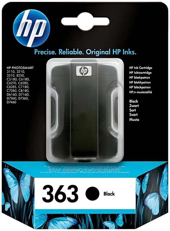 HP C8721EE/363 Tintenpatrone schwarz, 475 Seiten ISO/IEC 24711 6ml