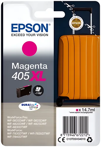 Epson C13T05H34010/405XL Tintenpatrone magenta High-Capacity, 1.100 Seiten 14.7ml