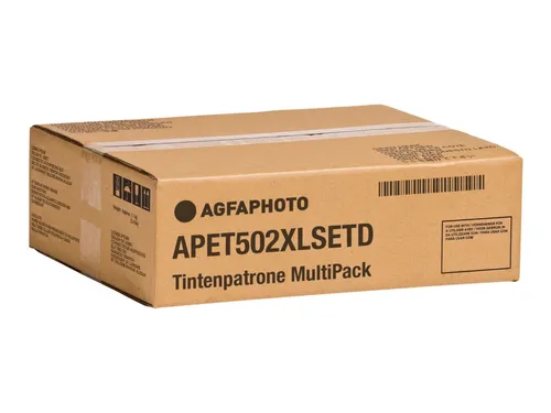 AgfaPhoto APET502XLSETD Tintenpatrone MultiPack Bk,C,M,Y 550pg + 3x470pg VE=4 (ersetzt Epson 502XL)