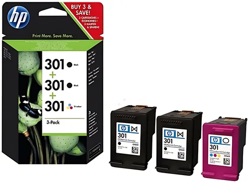 HP E5Y87EE/301 Druckkopfpatrone Multipack 2x schwarz +1x color 2x190pg + 165pg VE=3