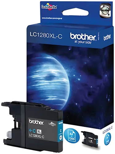 Brother LC-1280XLC Tintenpatrone cyan High-Capacity, 1.200 Seiten ISO/IEC 24711