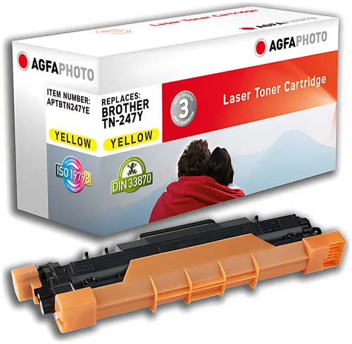 AgfaPhoto APTBTN247YE Toner-Kit gelb, 2.300 Seiten 60 Gramm (ersetzt Brother TN247Y)