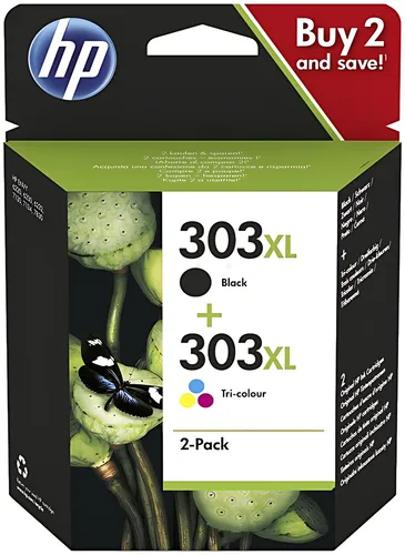 HP 3YN10AE/303XL Druckkopfpatrone Multipack High-Capacity schwarz + color 10ml + 12ml VE=2