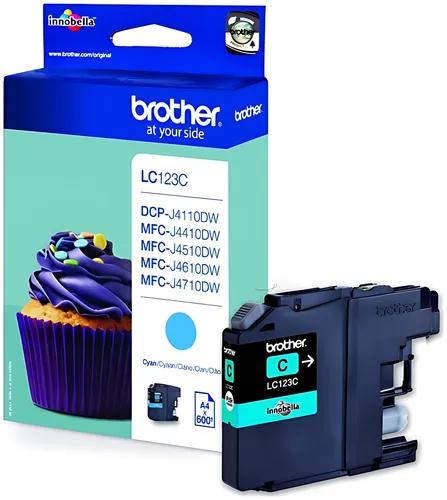 Brother LC-123C Tintenpatrone cyan, 600 Seiten ISO/IEC 24711 5,9ml