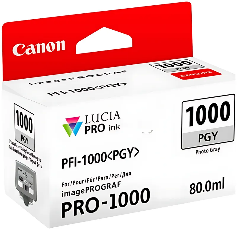 Canon 0553C001/PFI-1000PGY Tintenpatrone fotograu, 3.165 Seiten 80ml