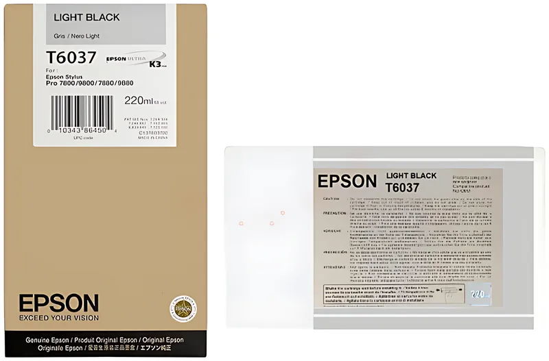 Epson C13T603700/T6037 Tintenpatrone schwarz hell 220ml