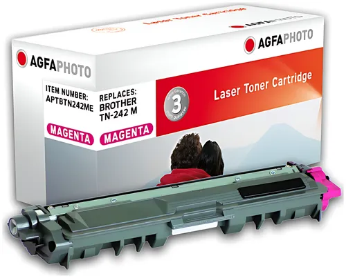 AgfaPhoto APTBTN242ME Toner-Kit magenta, 1.400 Seiten 35 Gramm (ersetzt Brother TN242M)