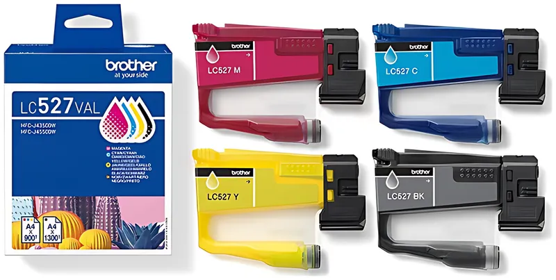 Brother LC-527VAL Tintenpatrone MultiPack Bk,C,M,Y 1200pg + 3x900 pg VE=4