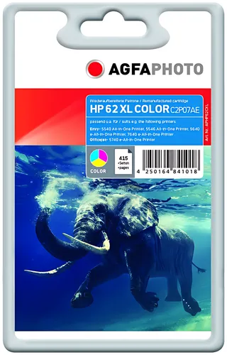 AgfaPhoto APHP62CXL Druckkopfpatrone color, 415 Seiten 11,5ml (ersetzt HP 62XL)