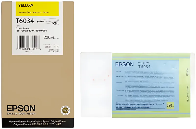 Epson C13T603400/T6034 Tintenpatrone gelb 220ml