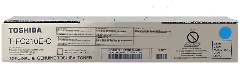 Toshiba 6AJ00000268/T-FC210EC Toner-Kit cyan, 33.600 Seiten/5%