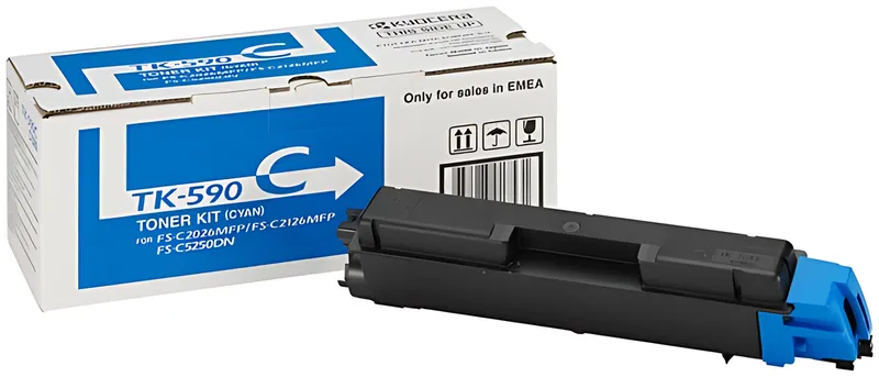 Kyocera 1T02KVCNL0/TK-590C Toner-Kit cyan, 5.000 Seiten ISO/IEC 19798