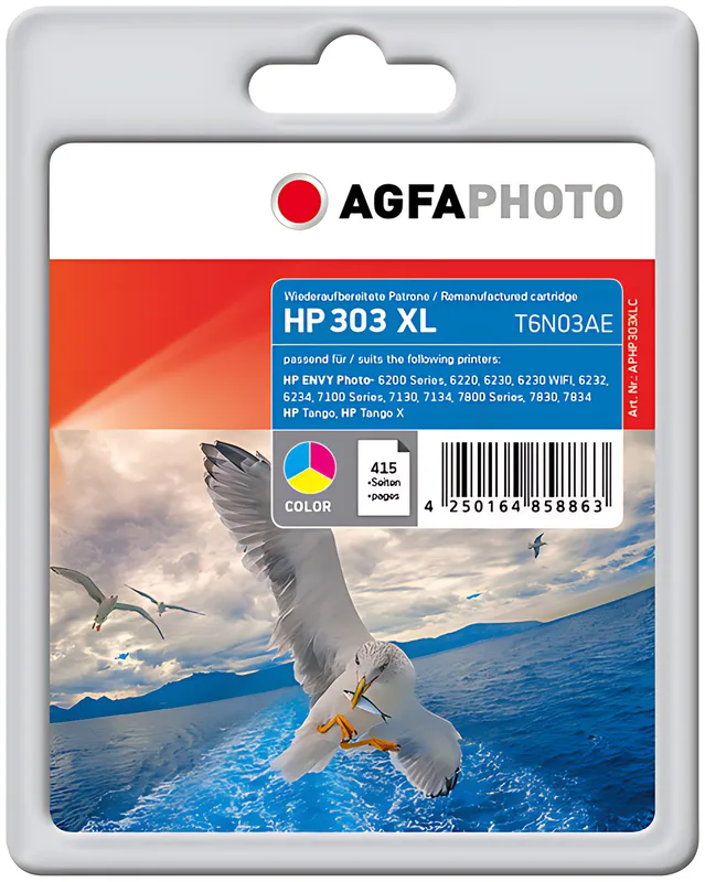 AgfaPhoto APHP303XLC Druckkopfpatrone color, 415 Seiten 10ml (ersetzt HP 303XL)