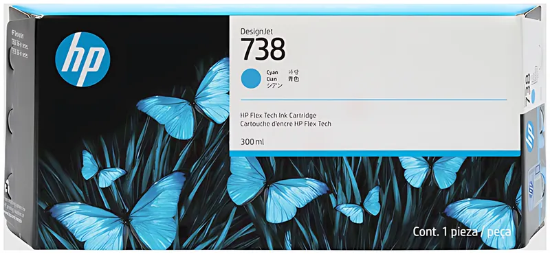 HP 738 Cyan Tintenpatrone