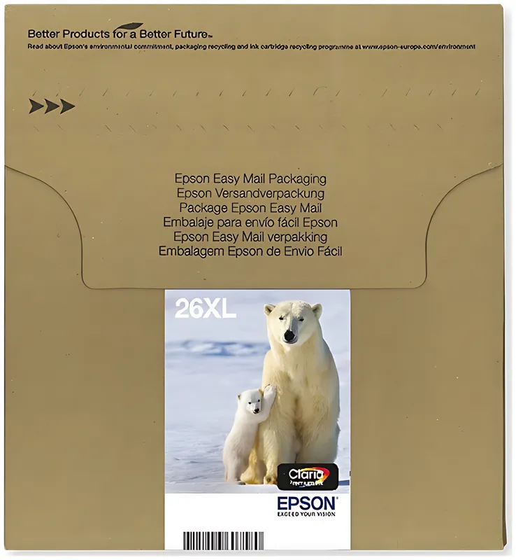 Epson C13T26364510/26XL Tintenpatrone MultiPack Bk,C,M,Y High-Capacity XL EasyMail 1x500,3x700, 12ml 3x10ml VE=4