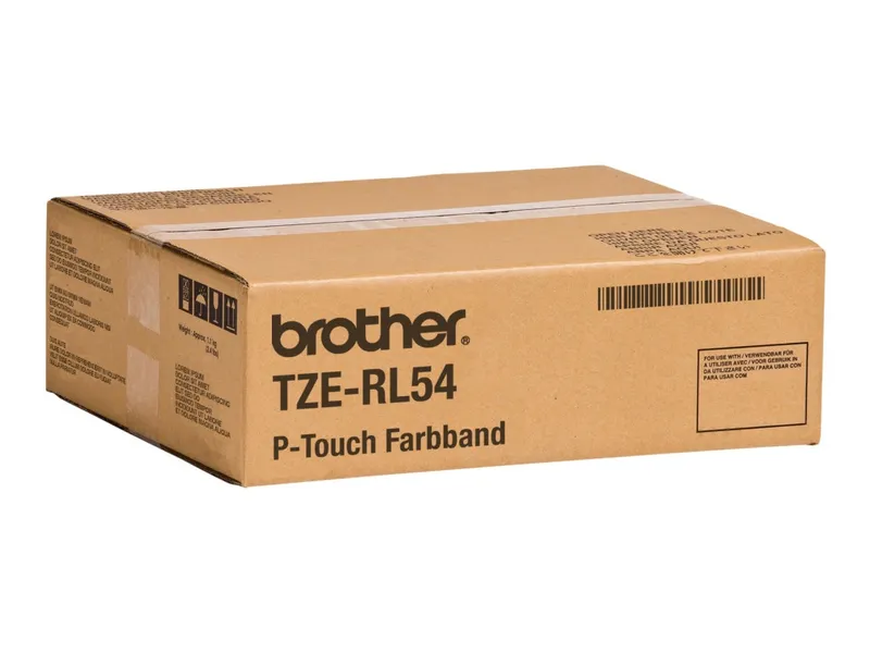 Brother TZE-RL54 DirectLabel gold auf hell blau nicht klebend textil 24mm x 4m
