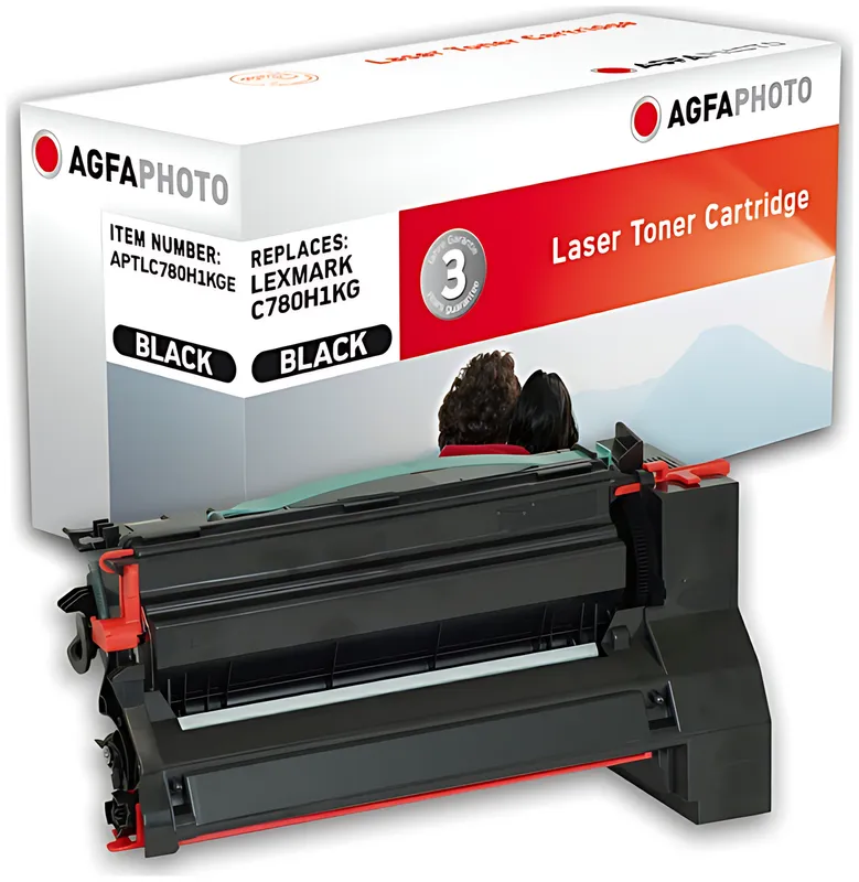 AgfaPhoto APTLC780H1KGE Tonerkartusche schwarz, 10.000 Seiten 280 Gramm (ersetzt Lexmark C780H1KG)