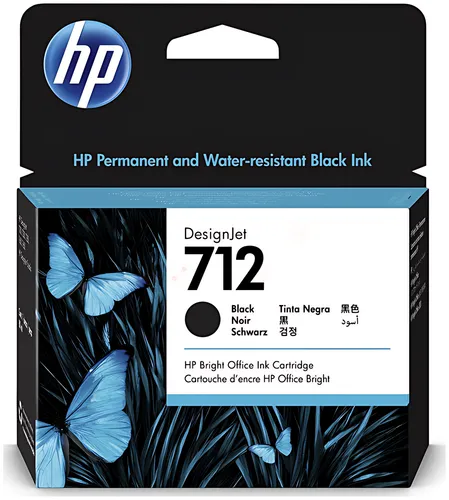 HP 3ED71A/712 Tintenpatrone schwarz 80ml