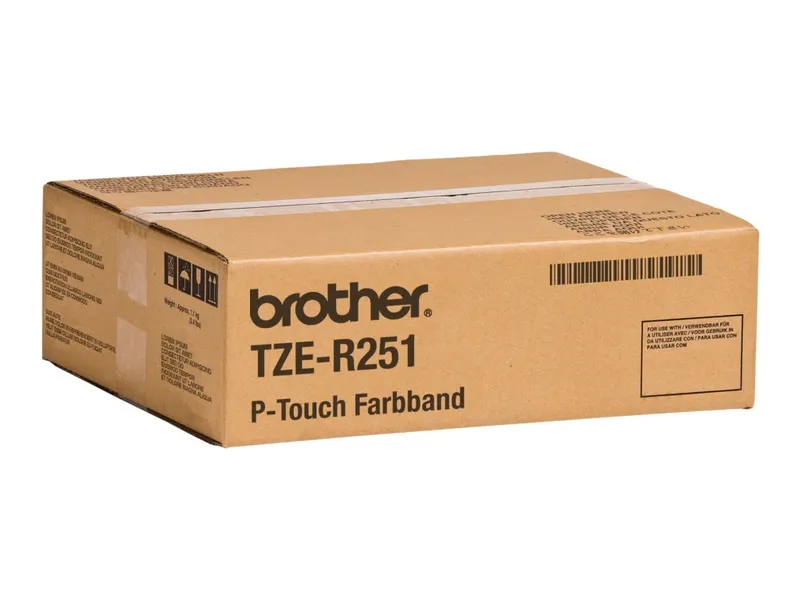 Brother TZE-R251 DirectLabel schwarz auf weiss textil 24mm x 4m